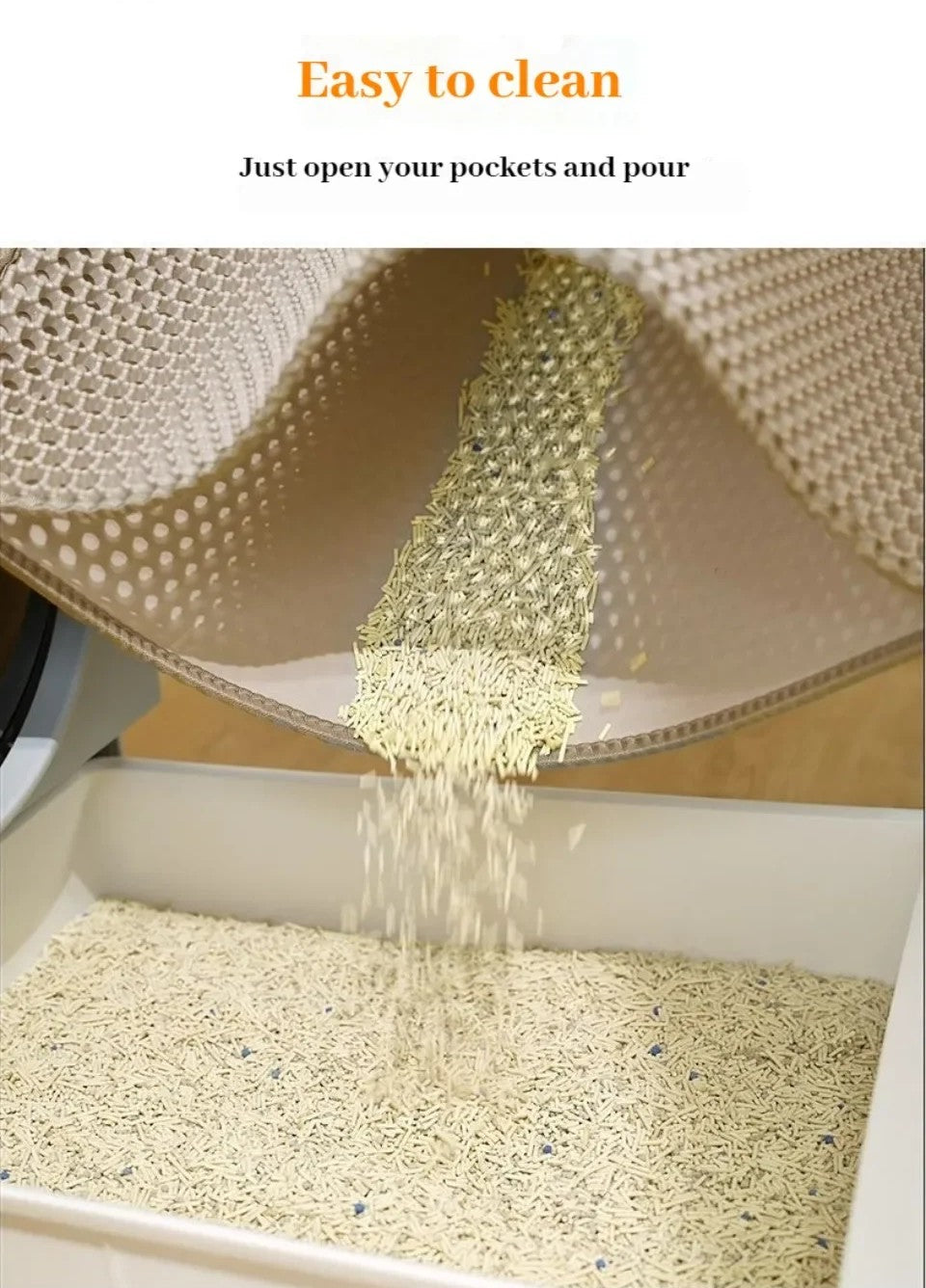 Honeycomb Cat Litter Mat – Double Layer, Waterproof & Easy Clean