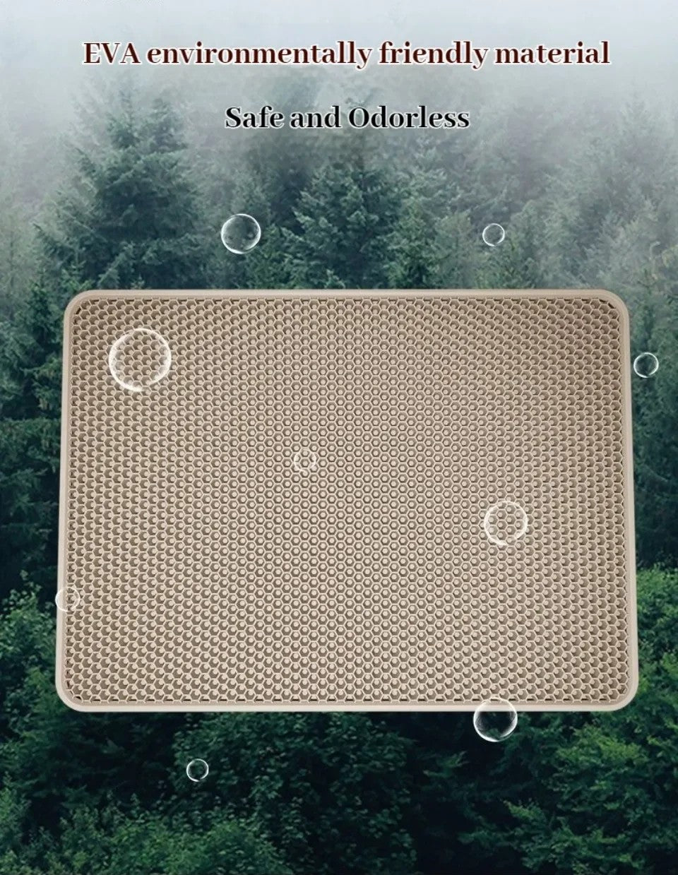 Honeycomb Cat Litter Mat – Double Layer, Waterproof & Easy Clean